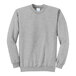 A Port & Company athletic heather grey sweatshirt with long sleeves and a white label.