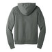 A back view of a Bella + Canvas deep heather Sponge Fleece pullover hoodie in grey.