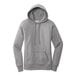 A grey Port & Company Core Fleece pullover hoodie sweatshirt.
