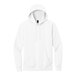 A white District sweatshirt with a hood.