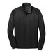 A black Port Authority quarter-zip pullover sweater.