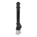 A black cylindrical steel Vestil removable ornamental safety bollard.