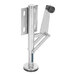 A metal bracket with a metal pole and a metal handle.