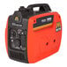 A red and black Mi-T-M gasoline-powered inverter generator.