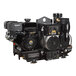 A Mi-T-M AGW Series gas-powered air compressor with a hose attached.