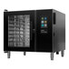 A black Blodgett Invoq electric boilerless combi oven with a glass door.