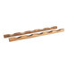Two Ironwood acacia wood wine sticks with a curved design.