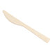 A World Centric compostable bamboo knife with a wooden handle.