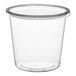 A Choice clear plastic deli container with a lid.