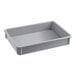 A grey rectangular fiberglass dough proofing box with a lid.