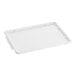 A white fiberglass MFG Tray lid with a white border.