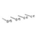A group of stainless steel nuts and bolts.