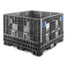 A grey plastic Orbis BulkPak container with blue labels and handles.