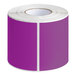 A roll of purple rectangular Lavex inventory labels.