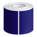 A roll of dark blue Lavex rectangular inventory labels.