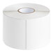 A roll of white rectangular semi-gloss paper labels.