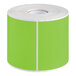 A roll of rectangular Lavex fluorescent green inventory labels.