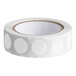 A roll of white tape with white circles.