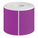 A roll of purple rectangular paper labels with white stripes.