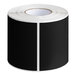 A roll of black and white Lavex rectangular inventory labels.