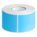 A roll of sky blue rectangular Lavex inventory labels.