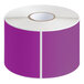 A roll of purple rectangular Lavex inventory labels.