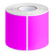 A roll of Lavex fluorescent pink rectangular inventory labels.