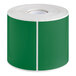 A roll of green rectangular Lavex inventory labels with white paper.