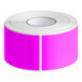 A roll of Lavex pink rectangular inventory labels with white background.