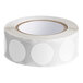 A roll of white paper tape with white circles.