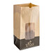 A brown Bagcraft paper bag with black and clear print that says "To Go" and a clear window.