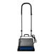 A black and blue CRB Cleaning Systems floor cleaning machine with a handle.