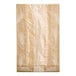 A brown paper Bagcraft bread bag with white wheat designs.