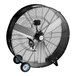 A large black Boltic portable drum fan with wheels.