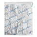 A white Bagcraft paper bag with blue "Delicious" writing.