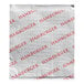 A Bagcraft white foil hamburger bag with red honeycomb print.