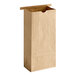 A Bagcraft natural kraft paper coffee bag with a tin tie closure and white background.