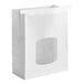 A white Bagcraft bakery bag with a window and tin tie closure.