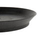 A black polypropylene round deli server with a short base.