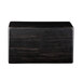 A black rectangular faux zebra wood riser.