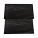 A black rectangular faux zebra wood riser.