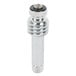 A close-up of a silver T&S spindle.