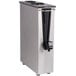 A stainless steel Bunn 3.5 gallon iced tea dispenser with a black handle.