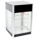 A white Hatco Flav-R-Fresh hot food display cabinet with metal shelves.