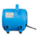 A blue Danby air blower with black cords.