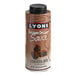 A case of 12 Lyons Designer Dessert Chocolate Flavoring Sauce cans on a counter.