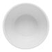 A white porcelain bouillon bowl with a white background.