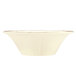 A white Libbey soup bowl with a white border.