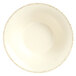 A white Libbey round porcelain soup bowl with a small rim.