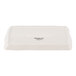 A rectangular cream porcelain tray or platter with slightly raised edges.